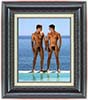 Rivals, Friends  (original classic male nude art print)