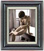 Sad Bath (original classic male nude art print)