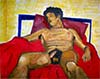 Bored Nude by Troy Caperton (original art print)