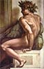 1509 Ignudo No. One by Michelangelo (classic print)