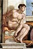 1510 Ignudo No. Two by Michelangelo (classic print)