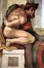 1511 Ignudo No. Three by Michelangelo (classic print)