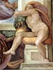 1510 Ignudo No. Four by Michelangelo (classic print)