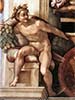 1509 Ignudo No. Five by Michelangelo (classic print)