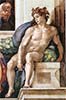 1509 Ignudo No. Seven by Michelangelo (classic print)