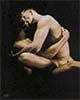 Two Men Kissing (original classic male art print)