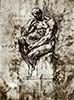 Nude Study Number Two by Michelangelo (classic print)
