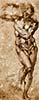 Nude Study Number Four by Michelangelo (classic print)