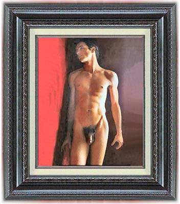 Look Away (original painting reproduction male nude)