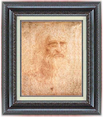 Self Portrait by Leonardo da Vinci (classic print)