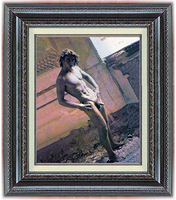 Beauty in Rubble (canvas orignial nude male art print)