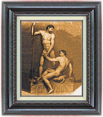 Noli Me Tangere  (original male nude canvas art print)