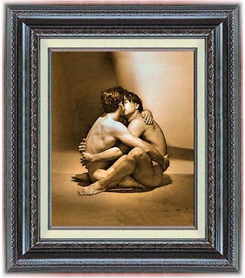 Alone Together  (original male nude canvas art print)
