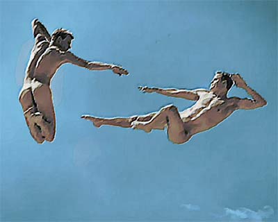 Flying Dreams (original male nude print)