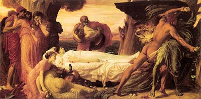 Hercules Wrestling with Death  (classic male art print)