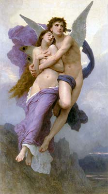The Rapture of Psyche, A. W. Bouguereau (classic print)