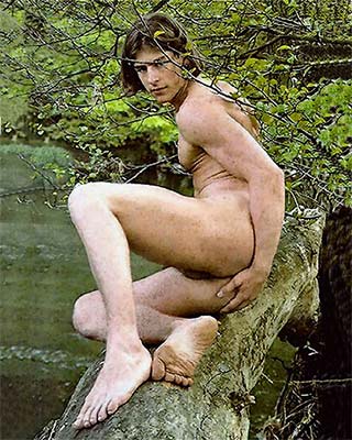Wood Nymph (original art print male nude)