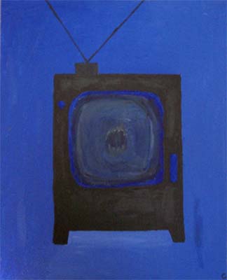 Blue Television (classic modern abstract painting)