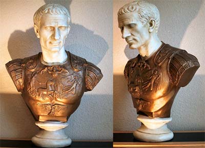 Bust of Julius Caesar in armor
