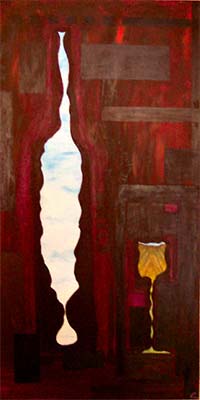 Rip and a Glass (classic modern abstract painting)