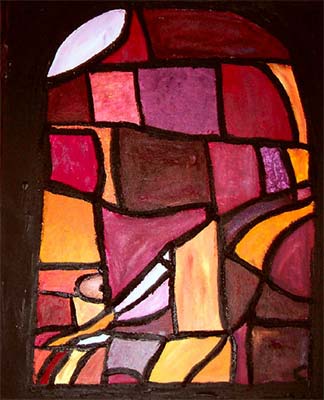 Window of Barcelona (classic modern abstract painting)
