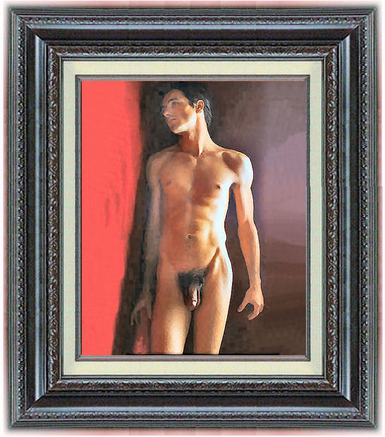 Look Away (original painting reproduction male nude)