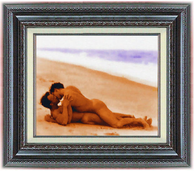 On the Beach (artistic print, gay interest)