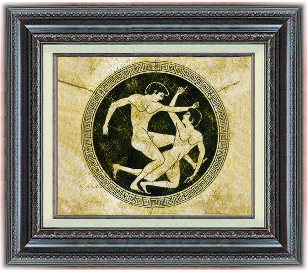 Ancient Boxers (Greek mythological art print nude male)