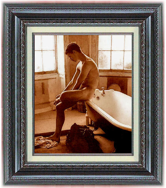 Boy and Bath (original classic male art print)