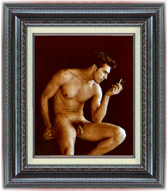 Last Cigarette ? (original classic male art print)