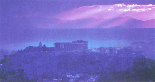 The Akropolis at Twilight - classic photograph