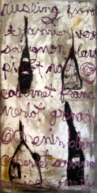 In Vino Veritas (classic modern abstract painting)