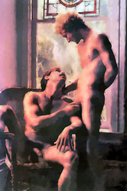 Touching One (artistic print, gay interest)